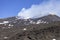 Volcano Mount Etna with smoking peak of main crater, Sicily, Italy
