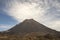 Volcano Mount Fogo and a blue cloudy sky, Capo Verde, Africa