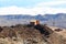 Volcano Mount Teide cable car upper station building and mountain panorama on Canary Island Tenerife, Spain