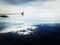 Volcano, mountains and clouds