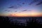 Volcano Mt. Taranaki during dusk seen from Mokau