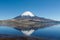 Volcano Parinacota snow top in Chile and Bolivia