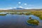 Volcano Parinacota snow top in Chile and Bolivia