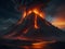 Volcano\\\'s Fiery Crown: A Mythic Spectacle