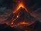 Volcano\\\'s Fiery Crown: A Mythic Spectacle