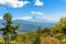 Volcano Scenery Landscape around lake Atitlan in the Highlands of Guatemala