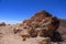 Volcano spine Mountain of sand, rocks and ground