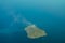 Volcano Stromboli on the island Stromboli in Italy - aerial view