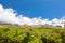 volcano Taranaki covered in clouds, New Zealand