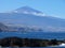 The volcano of Teide in Tenerife seen from the sea