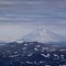 Volcano Vilyuchinsky during sunset. Kamchatka, Russia