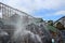 Volcano water fountain Theme Park scenery