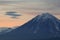 Volcanoes at sunset, Kamchatka, Russia