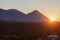 Volcanos of Cerro Verde National Park seen from Juayua