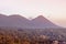 Volcanos of Cerro Verde National Park seen from Juayua