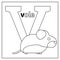 Vole, letter V coloring page