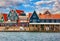 Volendam, Netherlands. Traditional fishing village houses