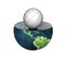 Voleyball on earth hemisphere