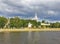 Volga river bank with view to Kostroma Kremlin. Russia