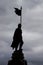 Volgograd, Russia - May 9, 2011: silhouette of monument to Alexander Nevsky on the Square of the Fallen Fighters in