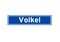 Volkel isolated Dutch place name sign. City sign from the Netherlands.