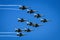 VOLKEL, THE NETHERLANDS - JUN 15, 2013: Royal Netherlands Air Force F-16 fighter jet formation flyby at the Dutch Air Force Open