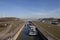 Volkerak water locks, part of the Dutch Delta Works and the largest inland water locks in Europe