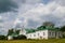 Volkonskiy house at sunny spring day in Yasnaya Polyana, Russia