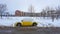 Volkswagen beetle in winter parked