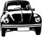 Volkswagon bug cartoon Vector Clipart