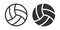 Volley ball icon. Volleyball black and outline sign. Beach game logo vector