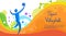 Volleyball Athlete Sport Competition Colorful Banner