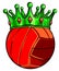 Volleyball Ball in Golden Royal Crown. Concept of success in volleyball sport. Volleyball - king of sport.