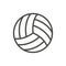 Volleyball ball icon vector. Line beach game symbol.