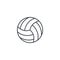 Volleyball ball thin line icon. Linear vector symbol