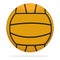 Volleyball ball vector icon. Game ball concept illustration. Orange ball realistic style design, designed for web and