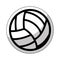 Volleyball ballooon isolated icon