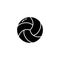 Volleyball black icon concept. Volleyball flat vector symbol, sign, illustration.