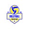 Volleyball club emblem logo, volleyball team vector illustration. Eps3