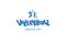 Volleyball club hand written lettering logo, emblem with players and ball