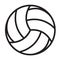 Volleyball icon on white background. flat style. volleyball icon for your web site design, logo, app, UI. black volleyball symbol