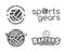 Volleyball labels, badges, logo and icons set