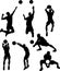 Volleyball Male Silhouettes