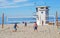 Volleyball near Lifeguard Tower, Laguna Beach, CA.