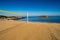 Volleyball net on the Crete beach