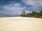 Volleyball net on a tropical beach