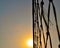 Volleyball nets with afternoon sunlight stock photograph