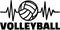 Volleyball player heartbeat line