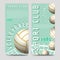 Volleyball sport club brochure template