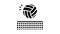 volleyball sport game glyph icon animation